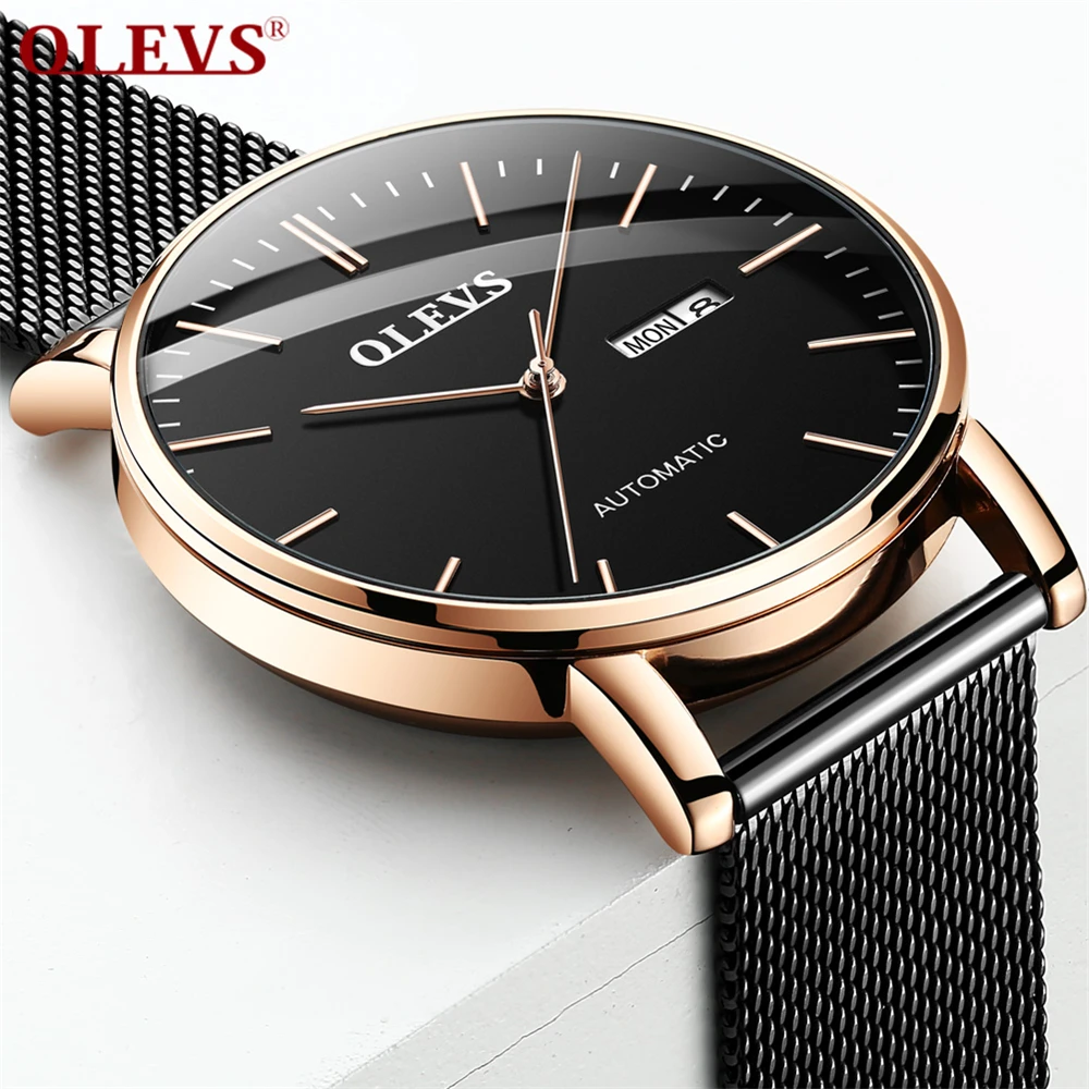 

OLEVS Men Mechanical Watch Automatic Self-Wind Waterproof Fashion Wristwatch Luxury Classic Business Clock Relogio Masculino