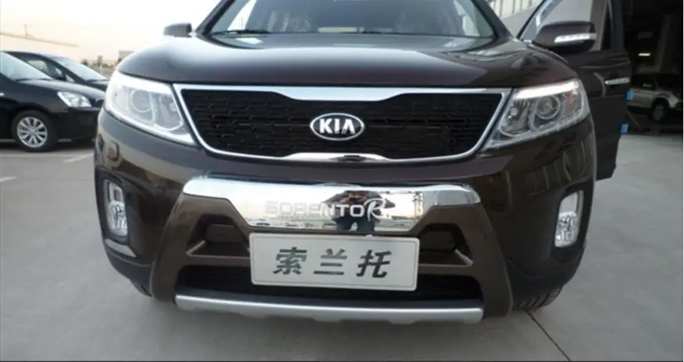 Защитная накладка на передний и задний бампер из АБС пластика для 13 14 KIA SORENTO 2013