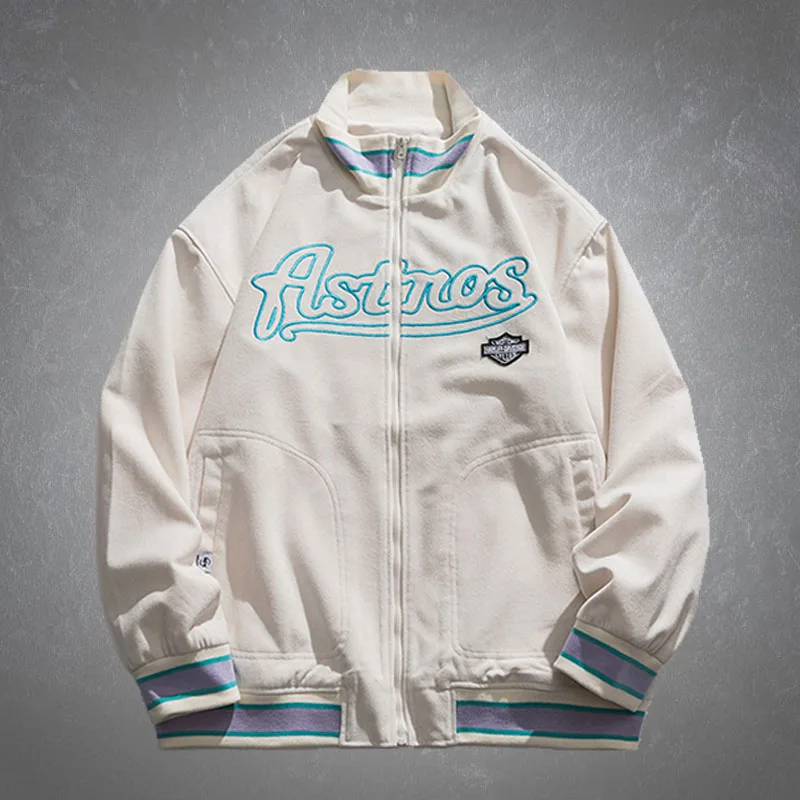 

Мужская бейсбольная куртка с вышивкой букв, куртка-бомбер унисекс в стиле хип-хоп, уличная одежда в стиле Харадзюку, повседневные мужские ку...