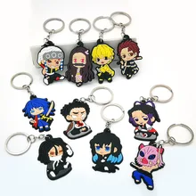 1PCS PVC Key Chain Cartoon Figure Anime Key Ring Key Holder Kids Toy Pendant Keychain Jewelry Keys Decoration Trinkets Accessory