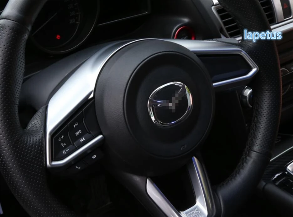 

Lapetus Steering Wheel Strip Decoration Frame Cover Trim ABS Fit For Mazda CX-9 CX9 2017 2018 2019 2020 Matt / Carbon Fiber Look