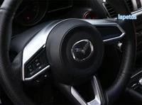 lapetus steering wheel strip decoration frame cover trim abs fit for mazda cx 9 cx9 2017 2018 2019 2020 matt carbon fiber look