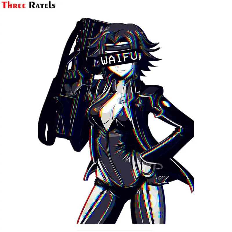 

Three Ratels FC453 Kallen Waifu cartoon 3D Stickers for car anime notebook decal