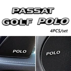4 шт., автомобильные наклейки-Стикеры для Volkswagen Polo Passat логотип гольф Jetta Beetle CC Tiguan Touran MK7 MK5