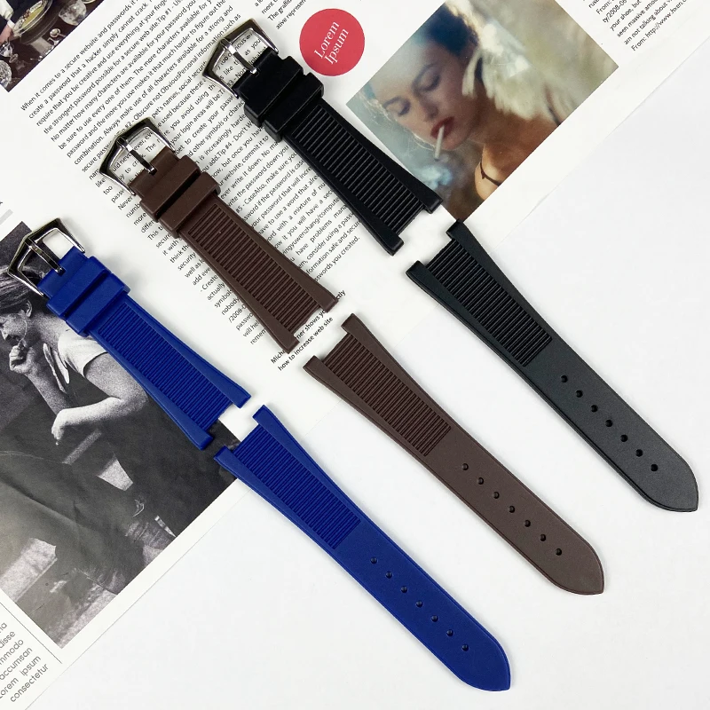 

Ремешок силиконовый для мужских часов PATEK Philips Nautilus, резиновый браслет для наручных часов, черный синий коричневый, 25 мм