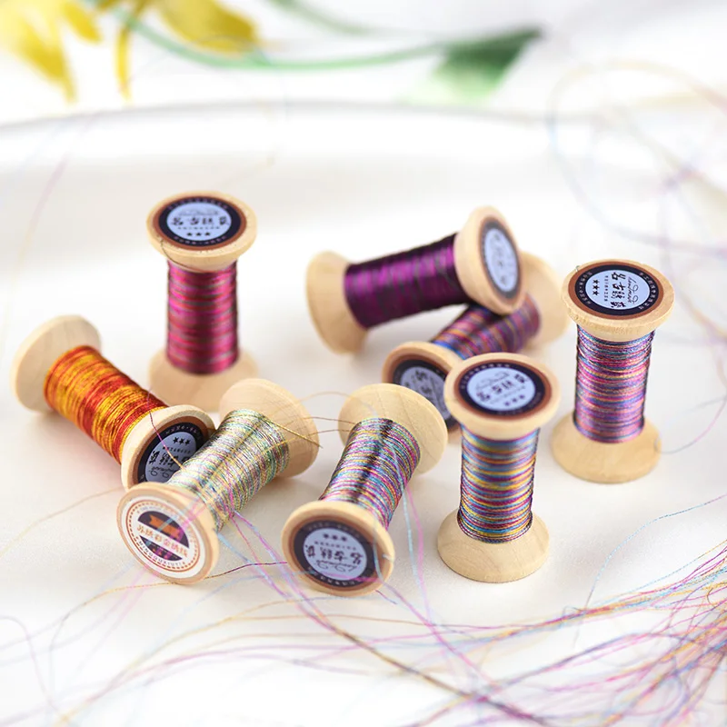 Французская вышивка/катушка для вышивки/цветная золотая нитка