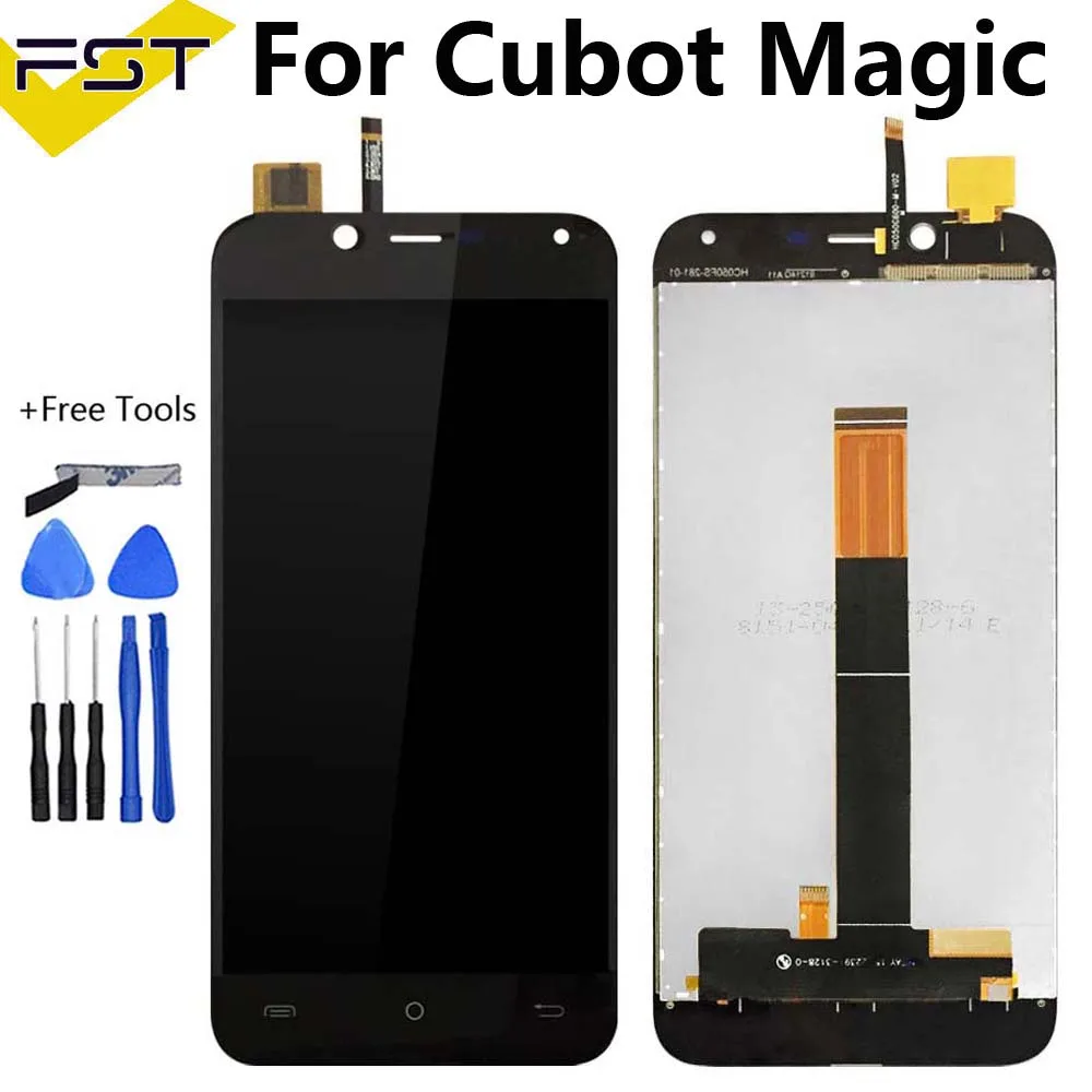 

For Cubot Magic LCD Display Touch Sccreen Digitizer Assembly Phone Accessories Tools+Adhesive Cubot Magic LCD Sensor Touch