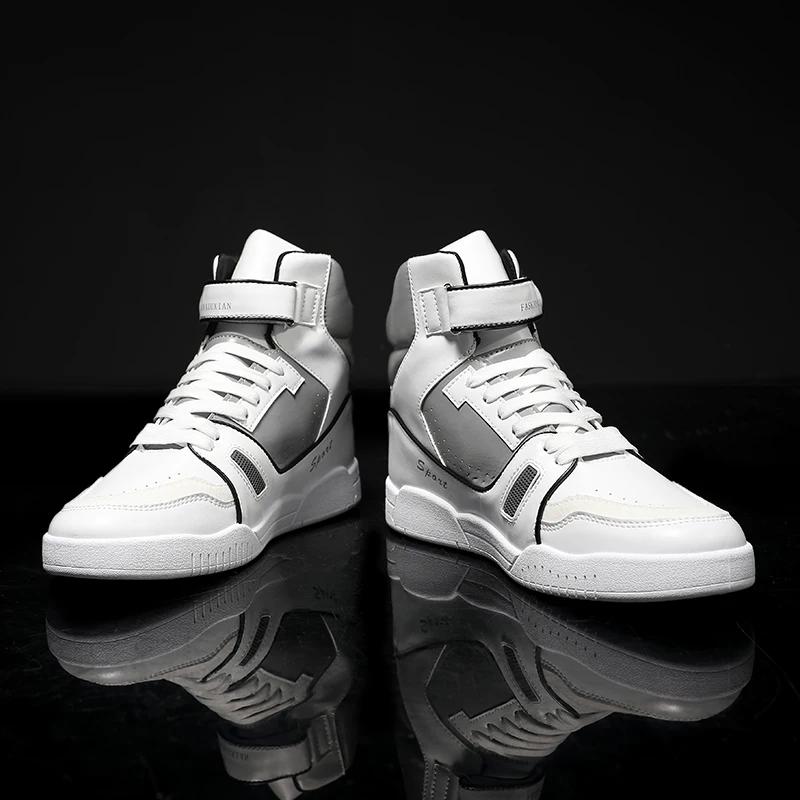 Кеды мужские высокие повседневная обувь для тренировок плоская подошва модные