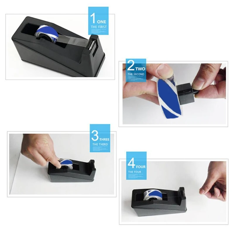 

Desktop Adhesive Tape Dispenser Sealing Tapes Cutter Table Base Stand Holder 28GE