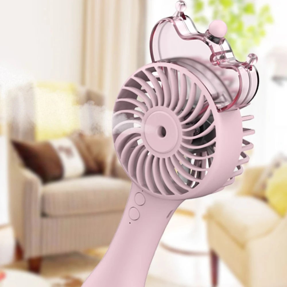 Портативный вентилятор с распылителем воды USB Перезаряжаемый мини-вентилятор