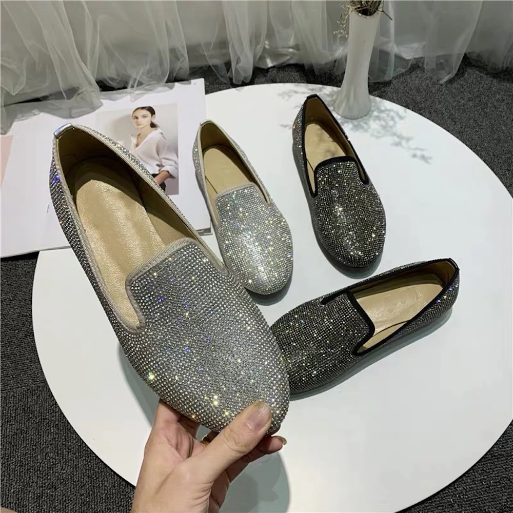 Эспадрильи женские из натуральной кожи дышащие без застежки круглый носок