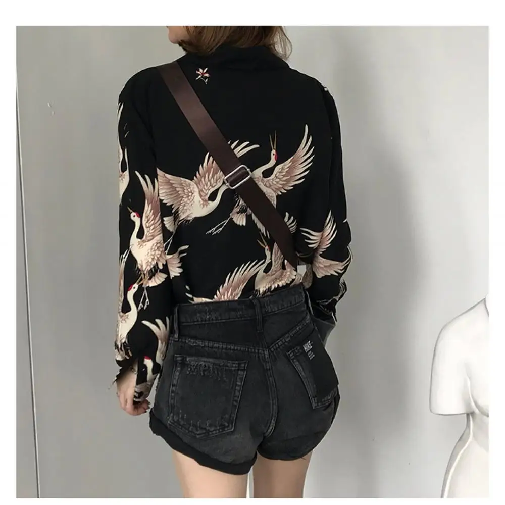 Vintage Printed Fashion Women Blouses 2020 Women Long Sleeve Shirts Print Chiffon Blouse women ladies Loose Femme Tops