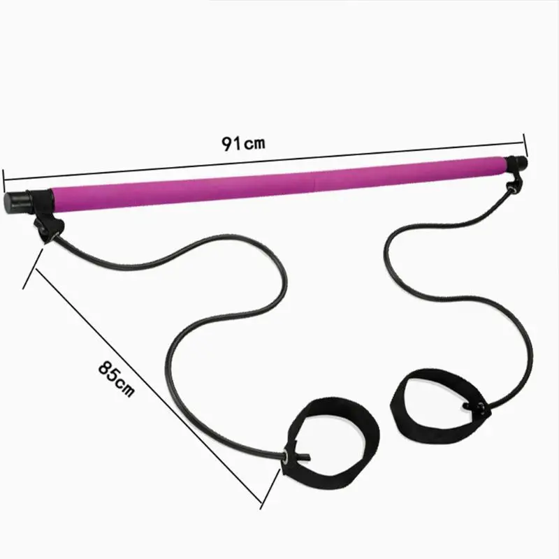 

Pilates Bar Stick with Resistance Band for Portable Gym Home Fitness Body Building Workout Sports Fitness Supplies