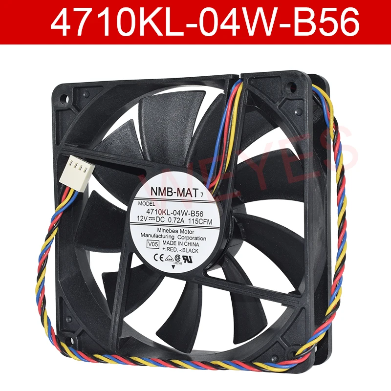 

Brand New For NMB 4710KL-04W-B56 120x120x25mm DC 12V 0.72A Four Wire Cooling Fans