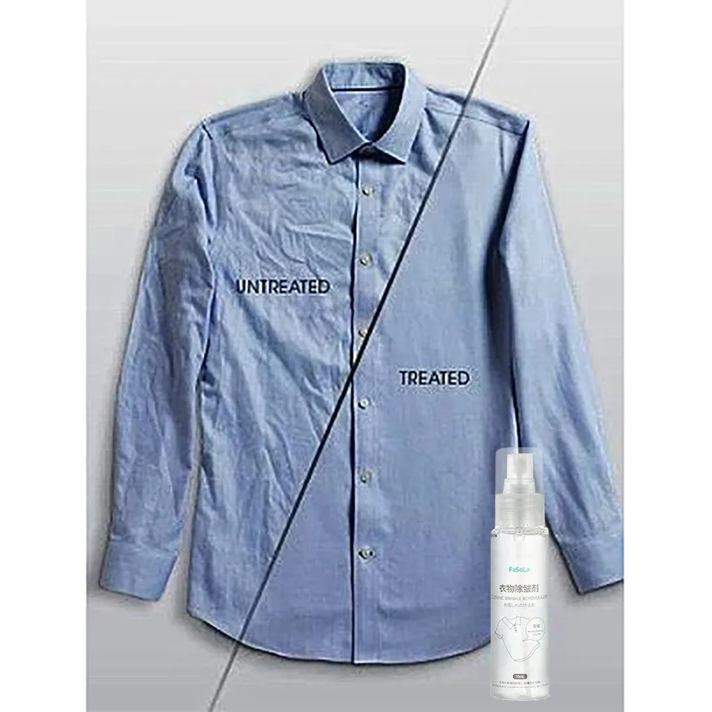 70 мл очиститель одежды спрей от морщин волшебная ткань для удаления Бесплатная