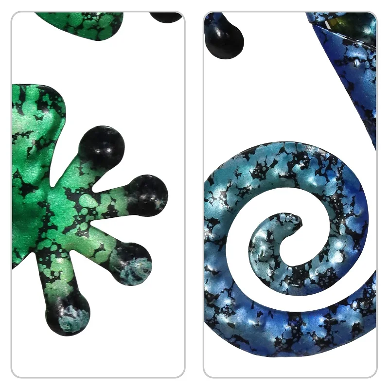 Металлический геккон для украшения стен 2 шт. | Дом и сад