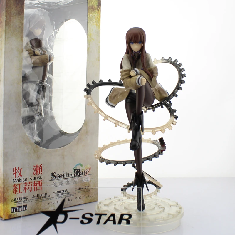 Бесплатная доставка 9 &quotsteins Gate аниме макисэ курису 1/8 шкала в коробке 22 см ПВХ