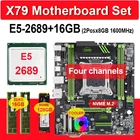 Комплект материнской платы JINGSHA X79 с LGA2011 Combos Xeon E5 2689 ЦПУ 2 шт. x 8 ГБ = 16 Гб памяти DDR3 1600 МГц NVME 128 ГБ M.2 + кулер