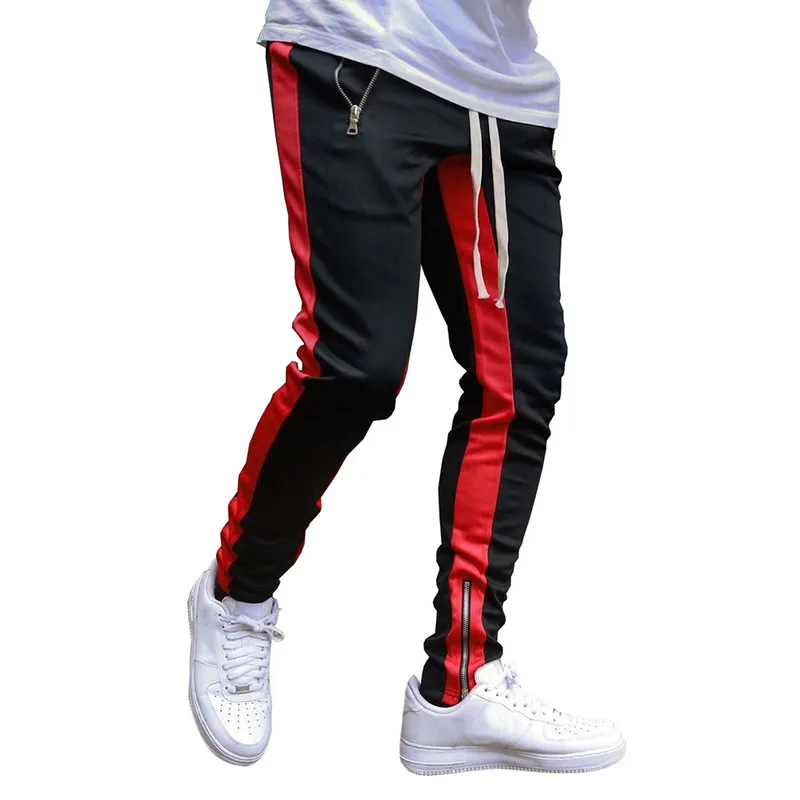 red CYSINCOS, хлопок, новинка, для мужчин, s Jogger, осень, карандаш, шаровары,, для мужчин, бодибилдинг, тренажерный зал, свободные, удобные, Карго, брюки, камуфляж, для бега - Цвет: red