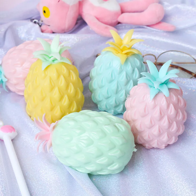 Juguetes antiestr&eacute;s blandos de pi&ntilde;a, bola antiestr&eacute;s, tendencia sensorial, novedad, regalo divertido para los dedos-0