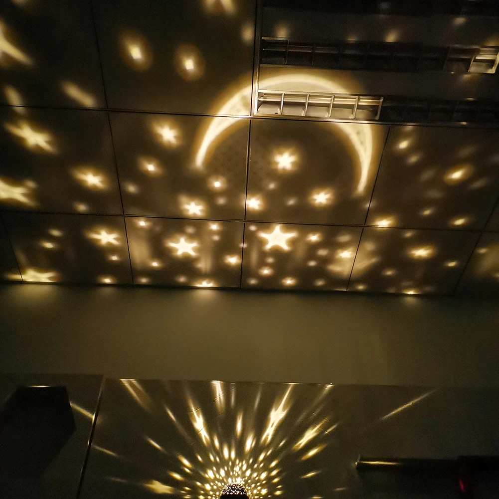 

LED Dreamy Rotating Night Light Projector Starry Sky Moon Star Projection Lamp Children Room Decorated Lights Christmas Present