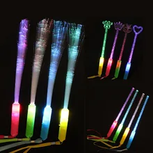 12pcs /pack Glow Products Fiber Optic Wands Sticks with 3 Light Modes Led Toys Navidad Christmas Decoration New Year