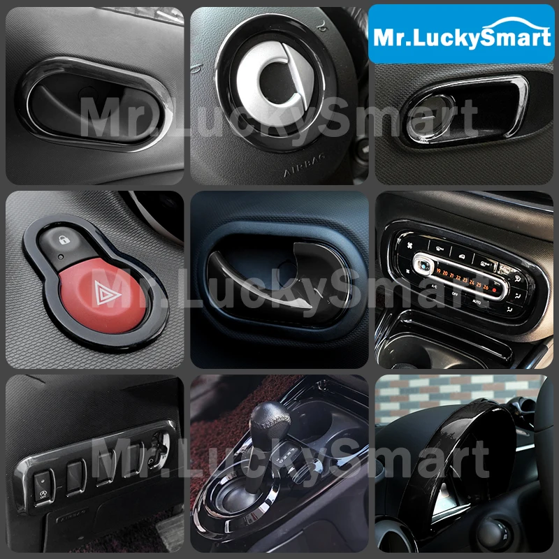 Автомобильная черная декоративная наклейка из АБС-пластика Защитный чехол