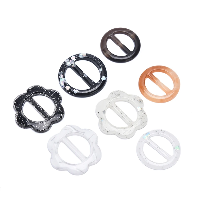 Новинка 10 шт. DIY круглая Цветочная резиновая пряжка для ремня женщин футболка