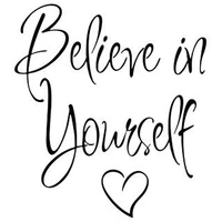 phrase believe in yourself childrens room living room wall sticker removable waterproof wallpaper decoration