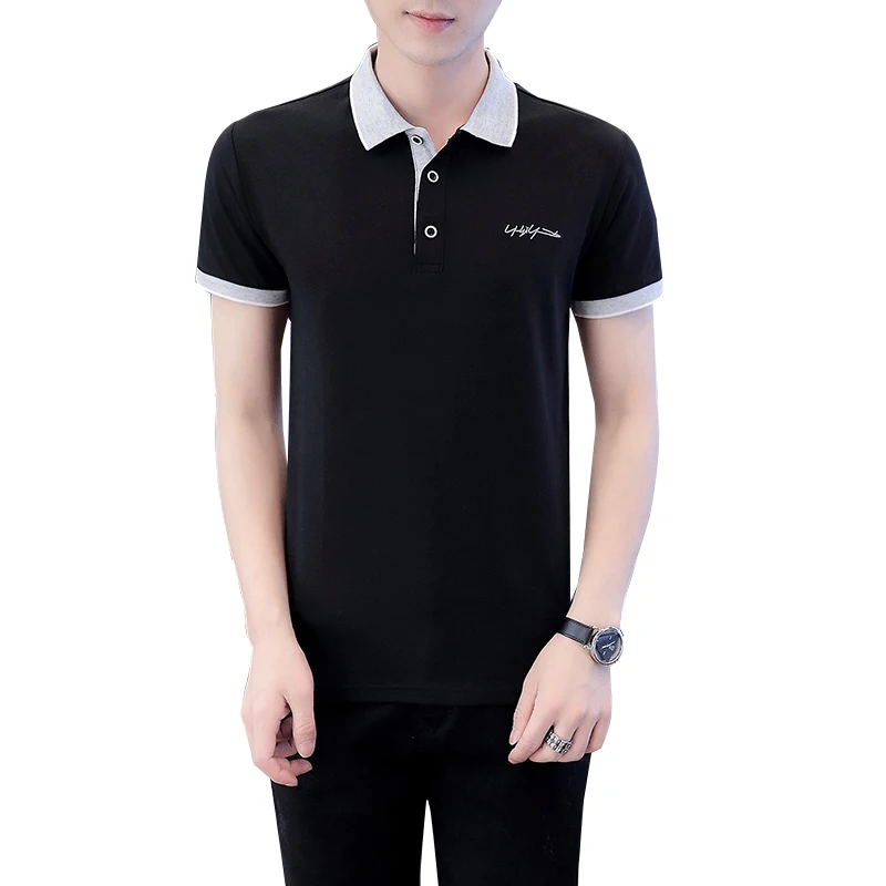 Рубашка-поло мужская хлопок короткий рукав летняя модная блуза | Мужская одежда