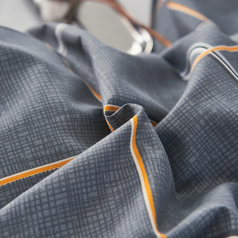 Комплект постельного белья для мужчин Серый Покрывало пододеяльник плоский лист