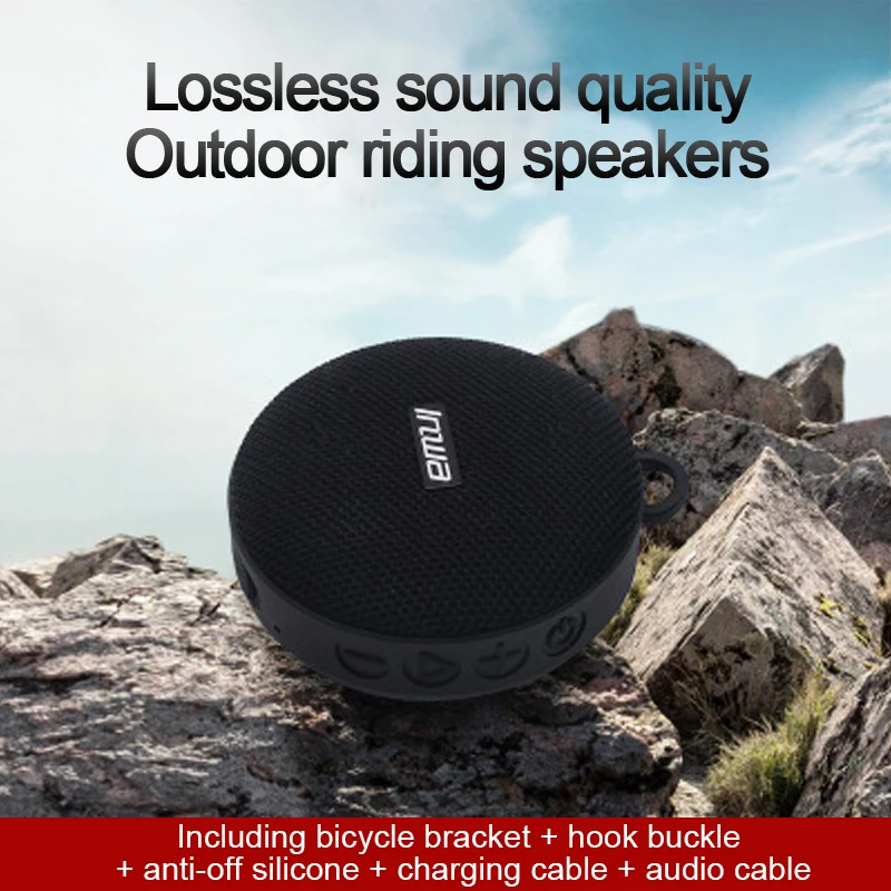 tws outdoor portable bicycle wireless bluetooth speaker bicycle column ipx7 waterproof boombox shower sound handsfreebike mount free global shipping