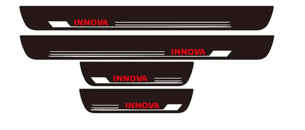 

RQXR led moving door scuff for Toyota innova dynamic door sill plate flat lining overlay flow/fixed light