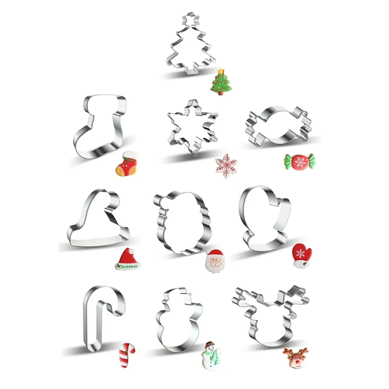 

94PF рождественский стиль, резак для печенья, искусственные и стандартные резаки, нержавеющая сталь, инструмент для печенья