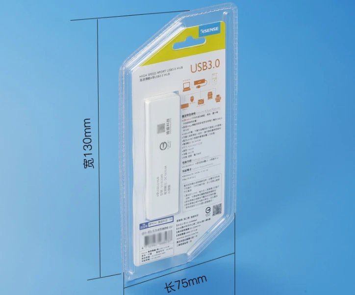 Пользовательский прозрачный usb флэш накопитель ПЭТ блистер упаковка или посылка