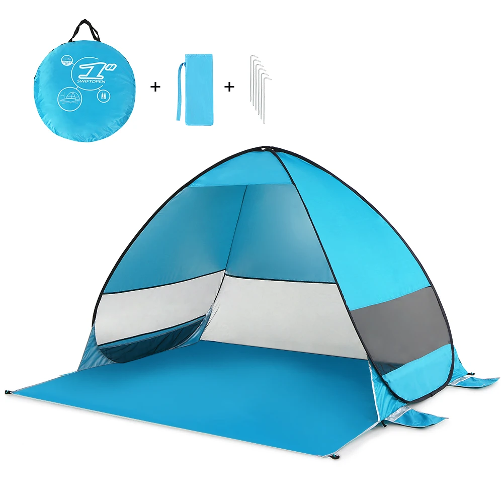 

Automatic Pop Up Beach Tent Cabana Portable Upf 50+ Sun Shelter Camping Fishing Hiking Canopy Tents Outdoor Camping Equipment
