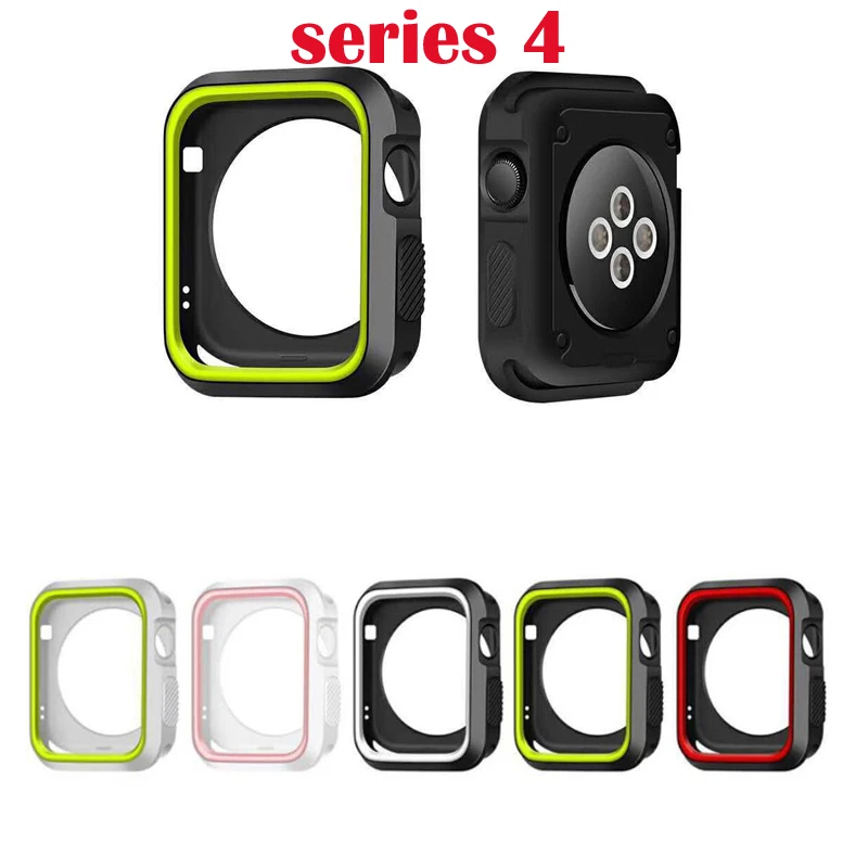 38 42 Sport Silicone Cover Frame Soft Rubber Protector Protective Case For Apple Watch series 3 2 1 iwatch 6 5 4 40mm 44mm | Наручные