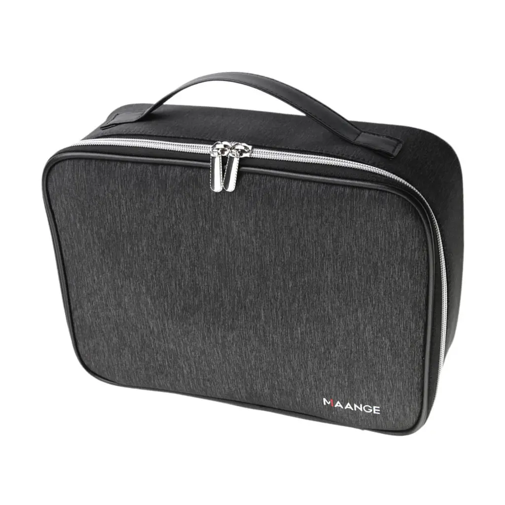 

Makeup Cosmetics Brushes Storage Bag Toiletry Wash Pouch Organizer Black