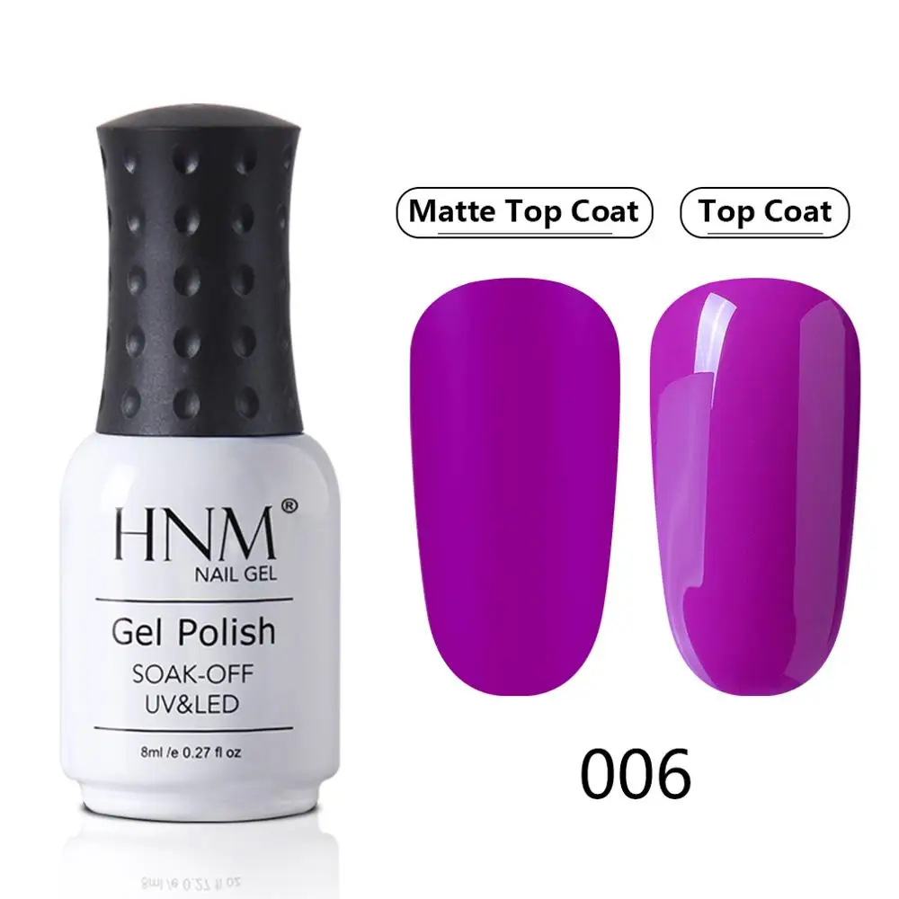 PP006 HNM Blue Purple Matte Effect Gel Nail Polish Need Matt Top Coat Base Semi Permanent UV LED Lamp Hybrid Varnishes Lacquer Gellak - Цвет: PP006