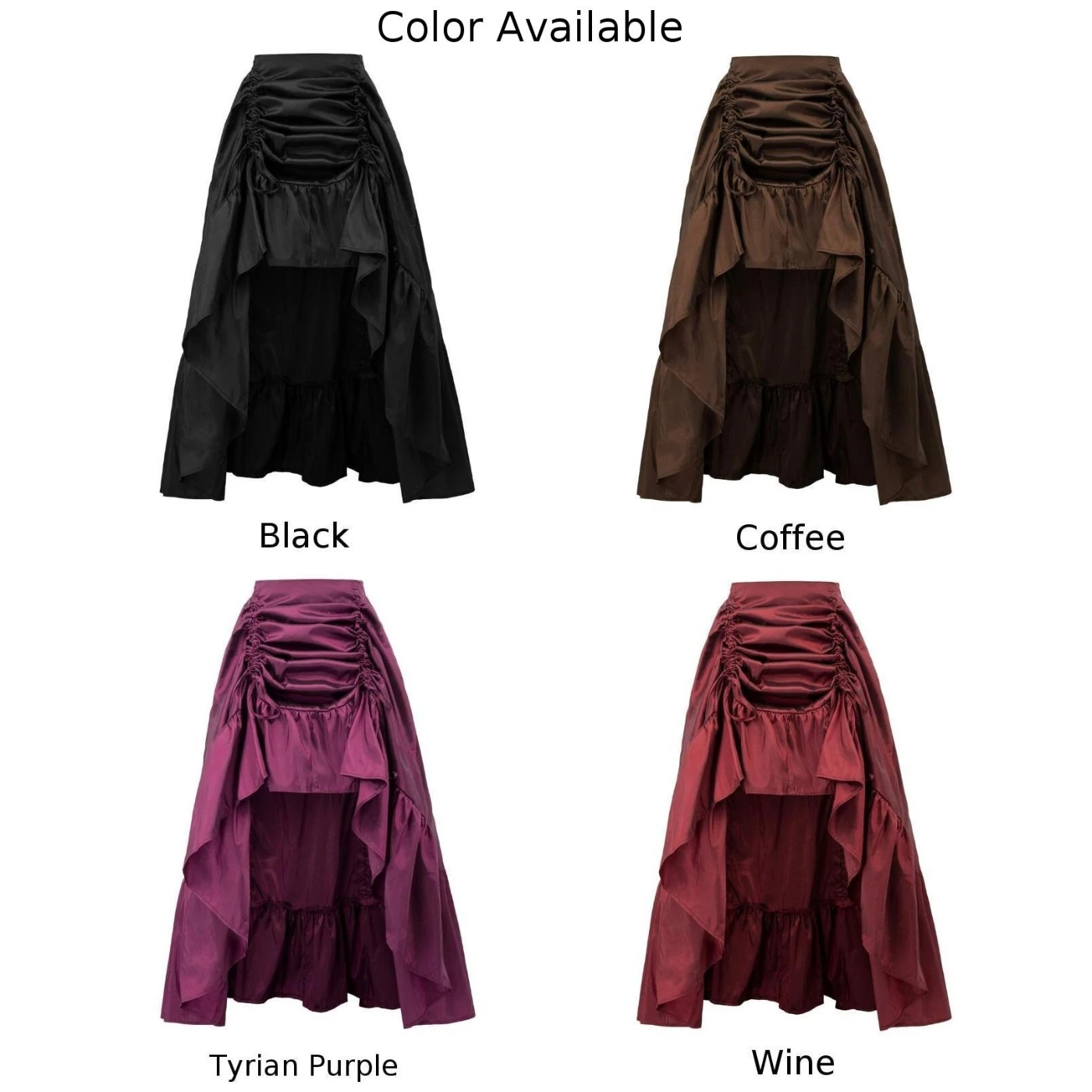 

Steampunk Skirt Irregular Dress Party Renaissance High-low Womens Ladies