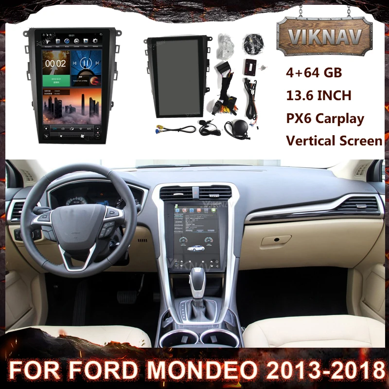 

Автомагнитола 2 din приемник для Android видео мультимедийный плеер для Ford Mondeo 2013-2018 Авто GPS навигация Сенсорный HD экран