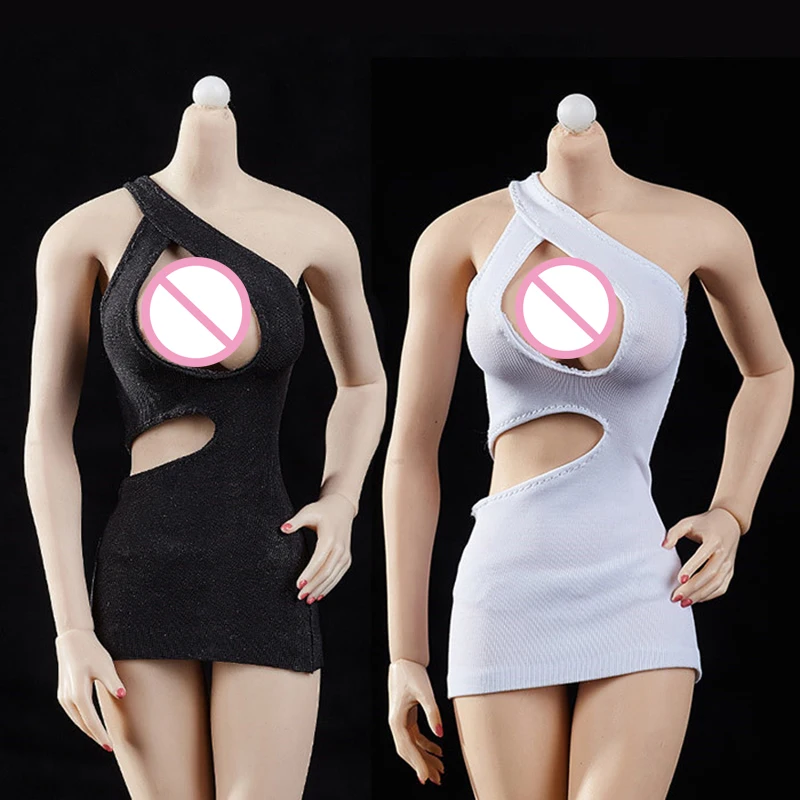 

Женская сексуальная юбка-платье, модель 1/6, черная, белая, для 12 фигурок, аксессуары «сделай сам»