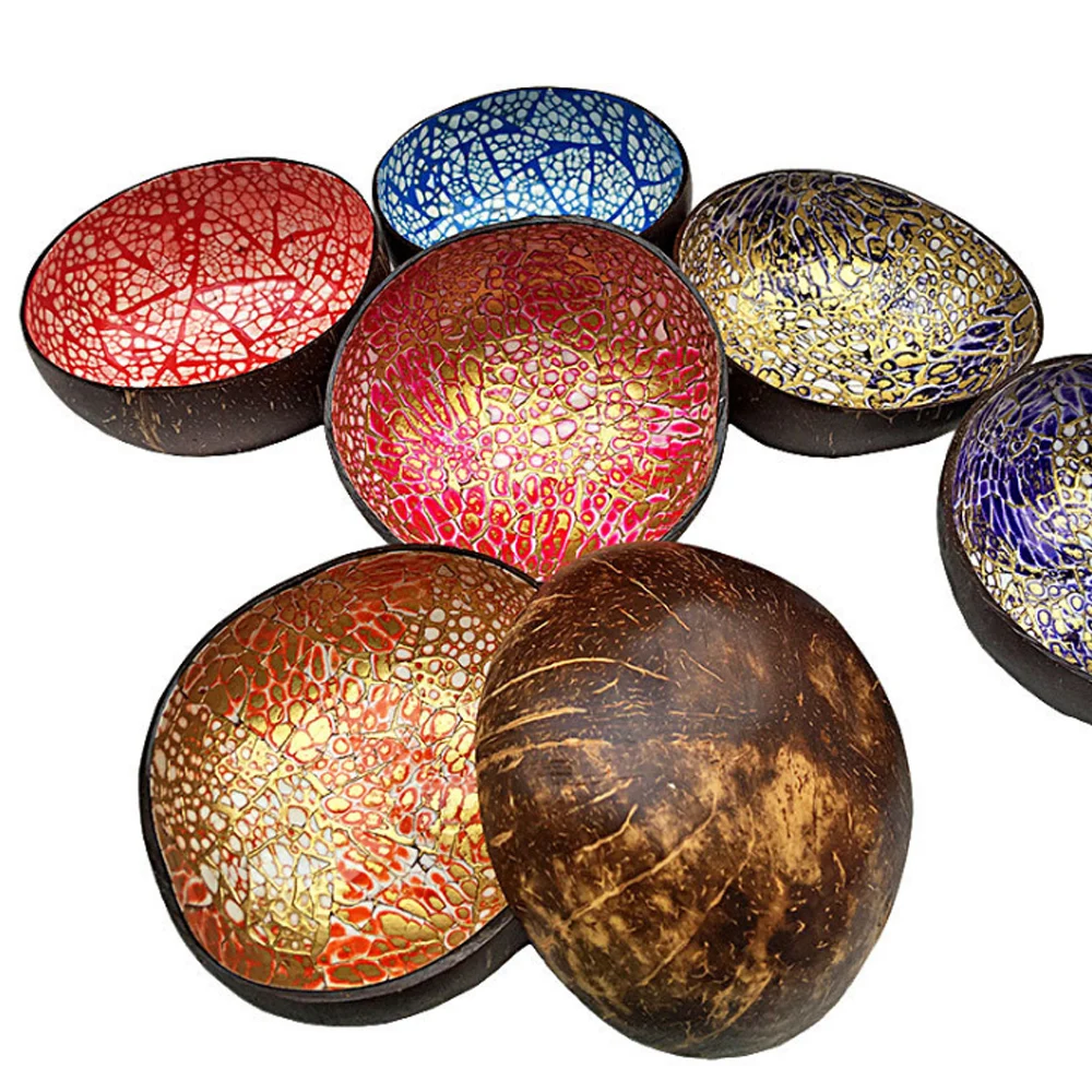 Натуральные миска из скорлупы кокоса чашка в виде чаши для мороженого пищевой