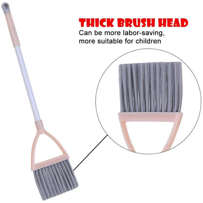 Детские Инструменты для уборки 3 шт. маленькая Швабра метла совка маленький