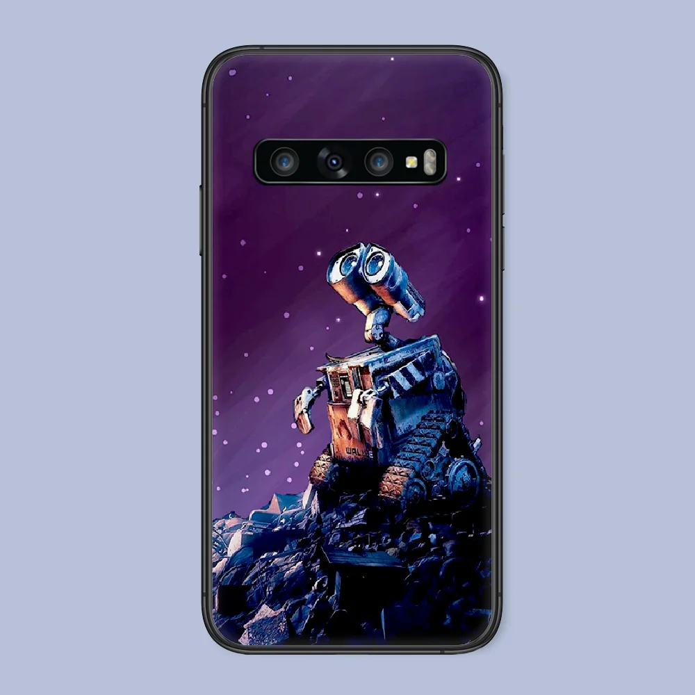 

Cartoon Robot WALLEE Phone Case For Samsung Galaxy Note S 8 9 10 20 Plus E Lite Uitra black Etui Painting Prime Trend Funda