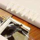 Острые накладные ногти, накладные ногти с клеем, полное покрытие, Французский акриловый АБС-пластик для маникюра, пальцы, накладные ногти, Новое поступление