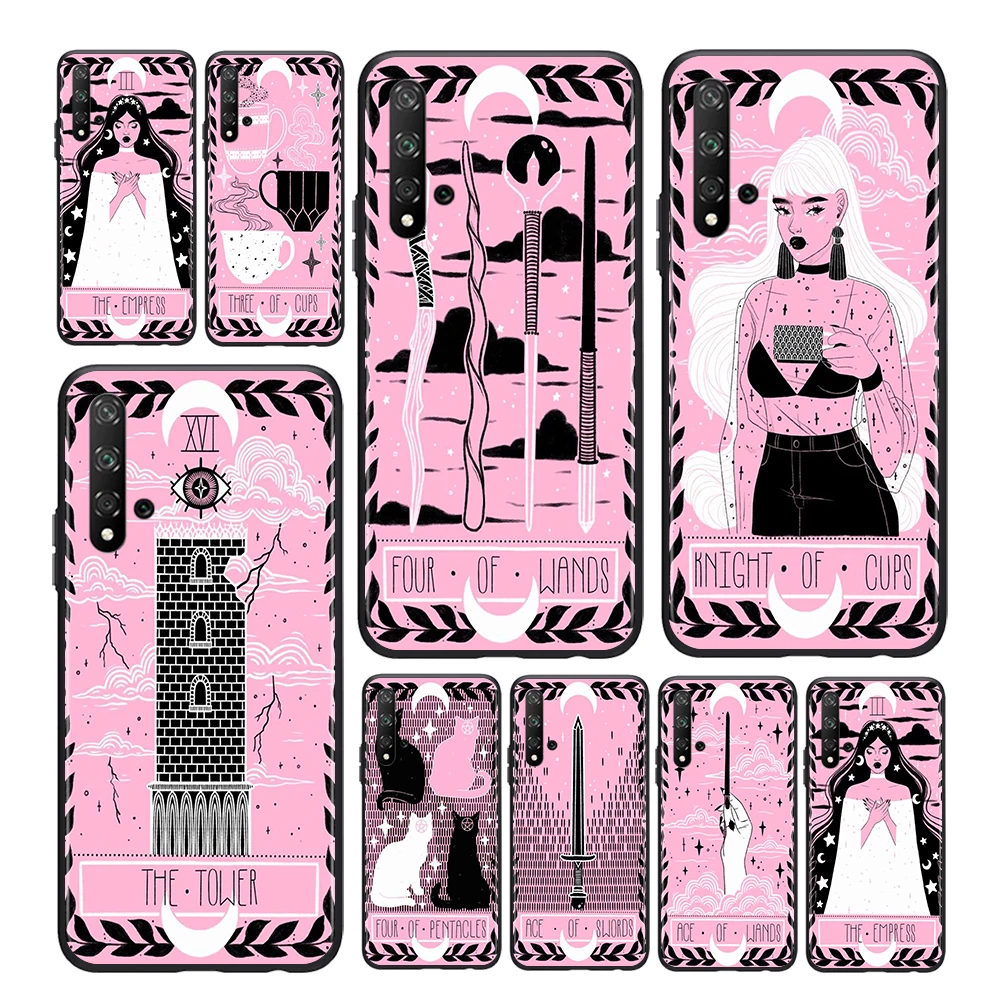 

Cute Tarot Pink For Honor Magic 3 View 20 10X 10i 10 X10 9N 9X 9C 9A 9S 9 V9 Lite Pro Plus 5G Black Phone Case Capa