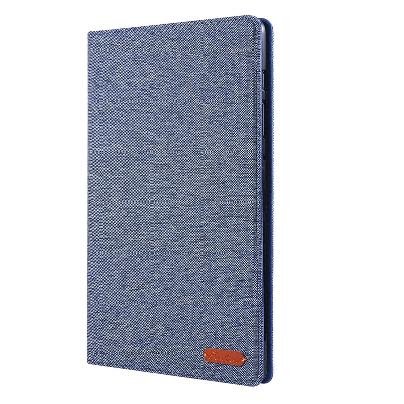 Тряпичный чехол для Sansung Galaxy Tab S6 10,5 SM-T860 SM-T865 10," Tablet Capa Funda чехол с картой Solts+ пленка+ ручка - Цвет: Синий