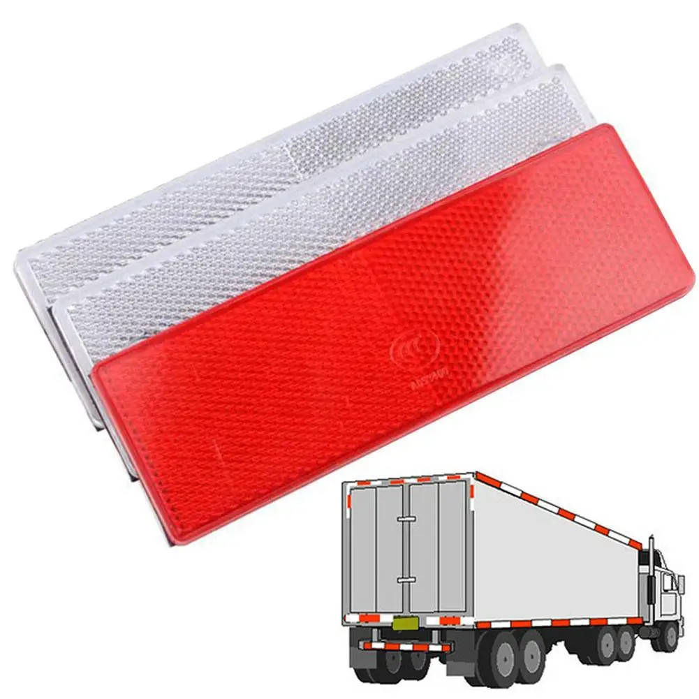 

2Pcs Universal Plastic Tail Safety Reflective Plates Strong Reflectors for Car Truck Vehicle Car Accessories