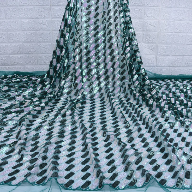 Новейшая кружевная ткань с пайетками 2020 Высококачественная африканская